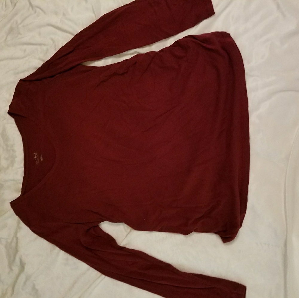 Burgandy long sleeve shirt. Isabel maternity xxl